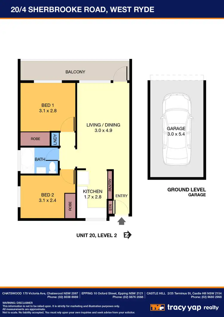 Floorplan of Homely unit listing, 20/4 Sherbrooke Road, West Ryde NSW 2114