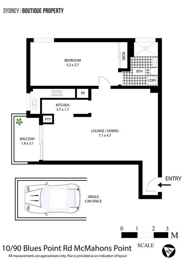 Floorplan of Homely apartment listing, 10/90 Blues Point Rd, Mcmahons Point NSW 2060