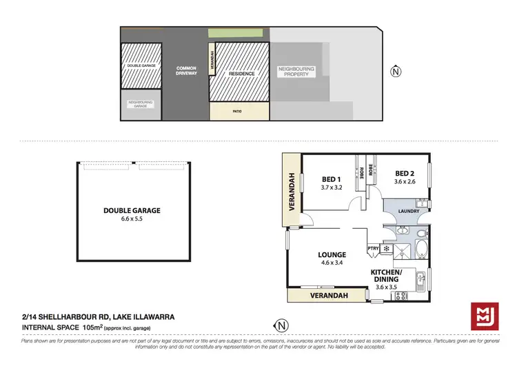 Floorplan of Homely unit listing, 2/14 Shellharbour Road, Lake Illawarra NSW 2528
