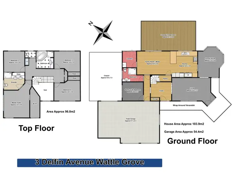 Floorplan of Homely house listing, 3 Delfin Drive, Wattle Grove NSW 2173