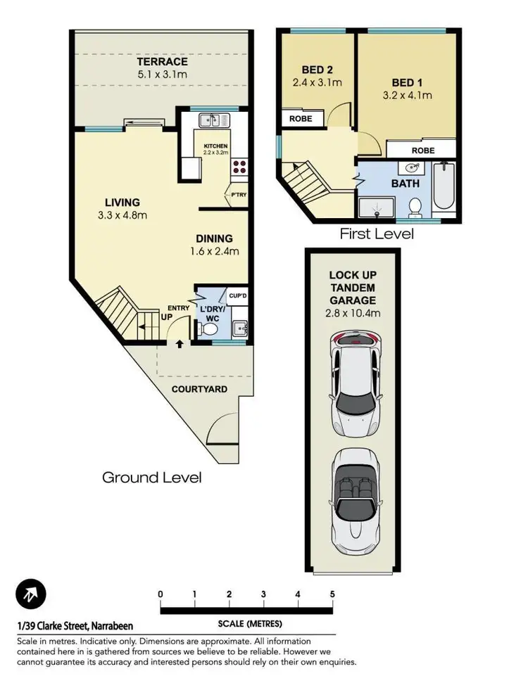 Floorplan of Homely townhouse listing, 1/39 Clarke Street, Narrabeen NSW 2101