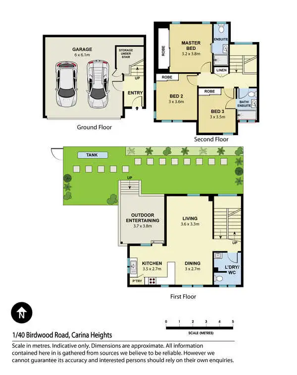 Floorplan of Homely townhouse listing, Unit 1/40 Birdwood Road, Carina Heights QLD 4152