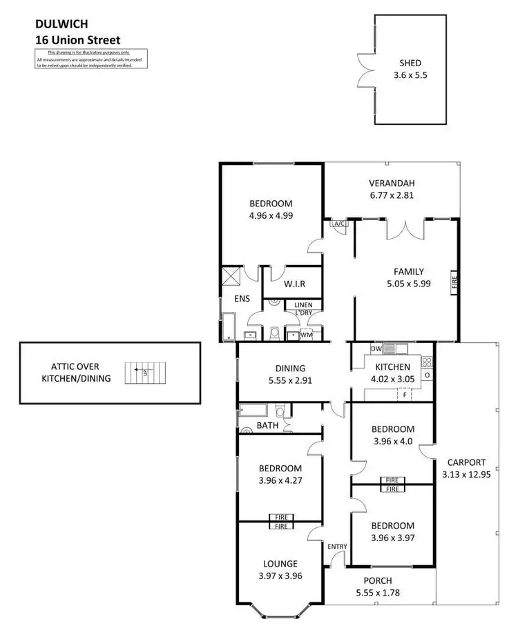 Floorplan of Homely house listing, 16 Union Street, Dulwich SA 5065