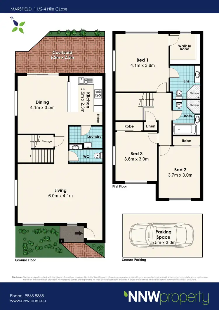 Floorplan of Homely townhouse listing, 11/2-4 Nile Close, Marsfield NSW 2122