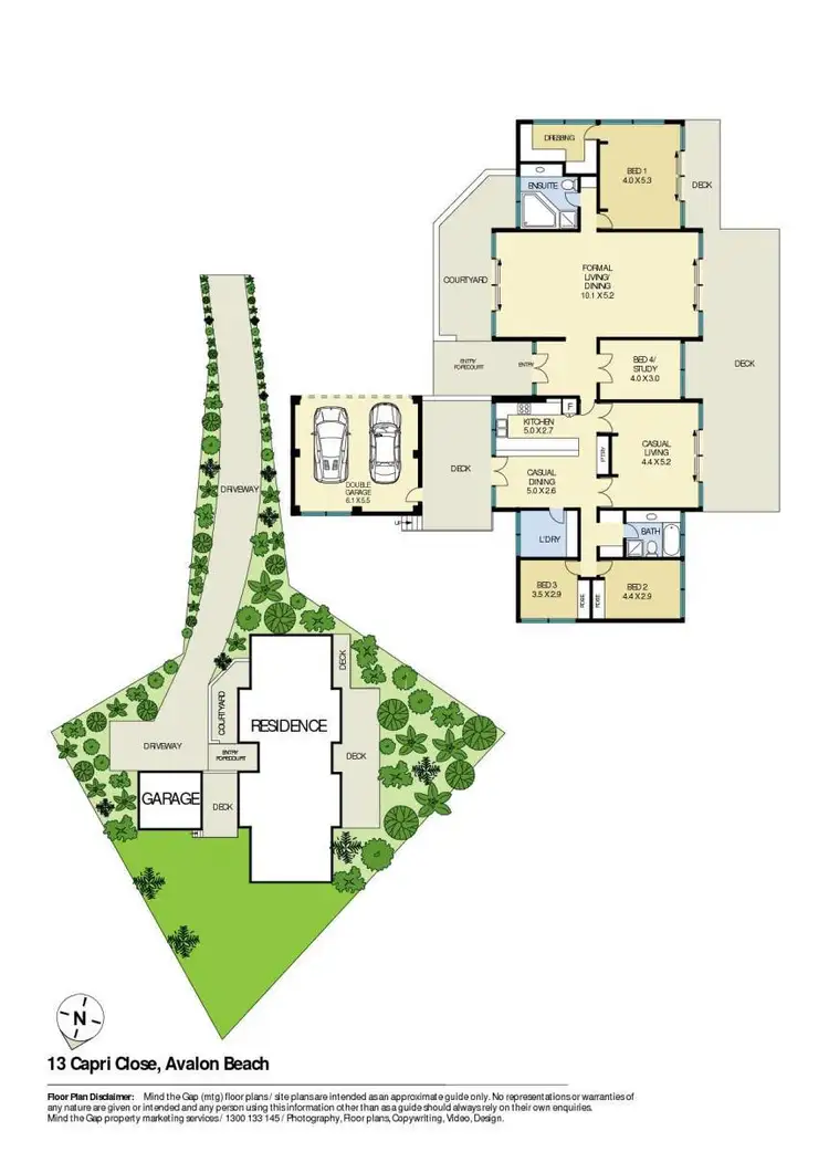Floorplan of Homely house listing, 13 Capri Close, Avalon Beach NSW 2107