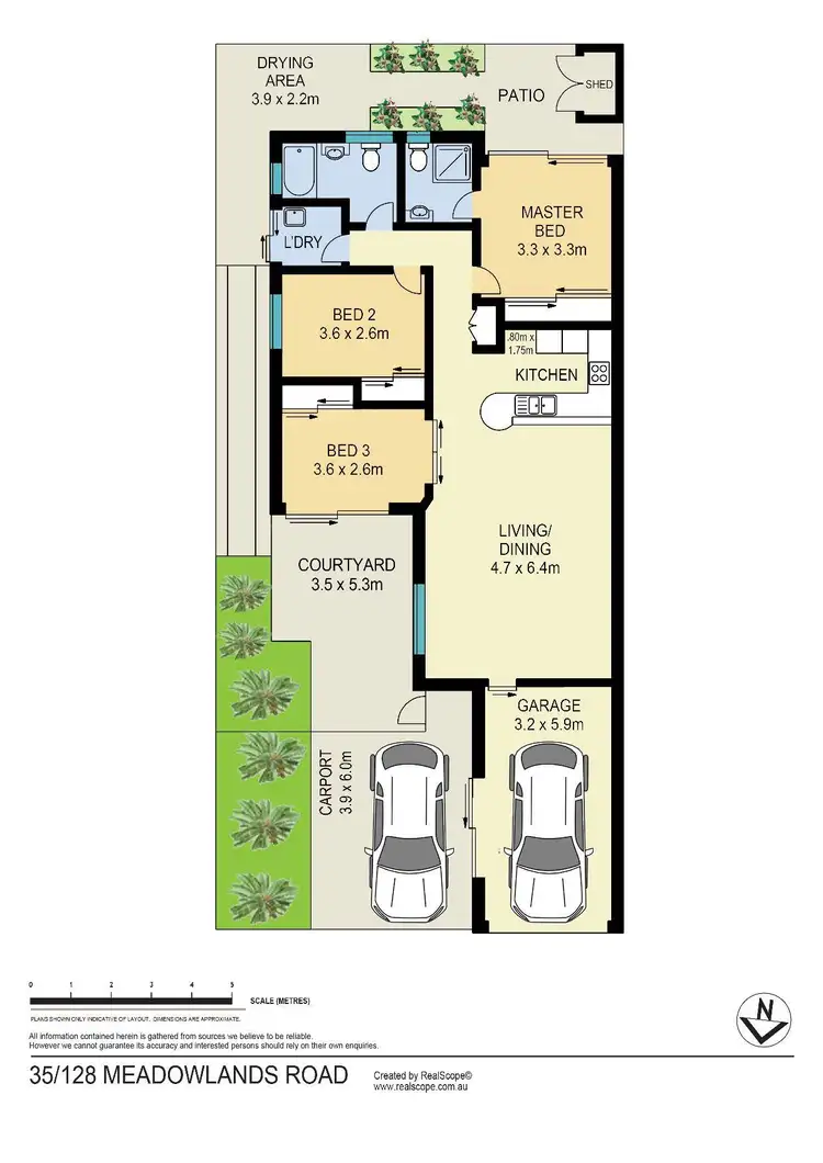 Floorplan of Homely villa listing, 35/128 Meadowlands Road, Carina QLD 4152