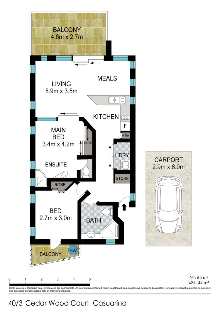 Floorplan of Homely apartment listing, 40/3 Cedarwood Court, Casuarina NSW 2487