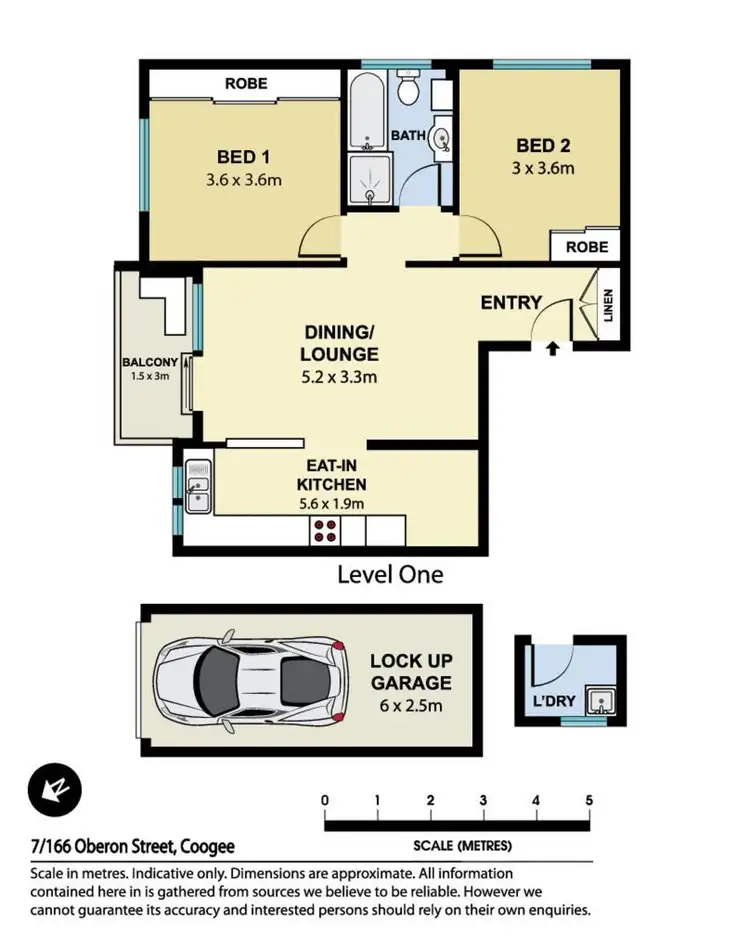 Floorplan of Homely apartment listing, 7/166 Oberon Street, Coogee NSW 2034