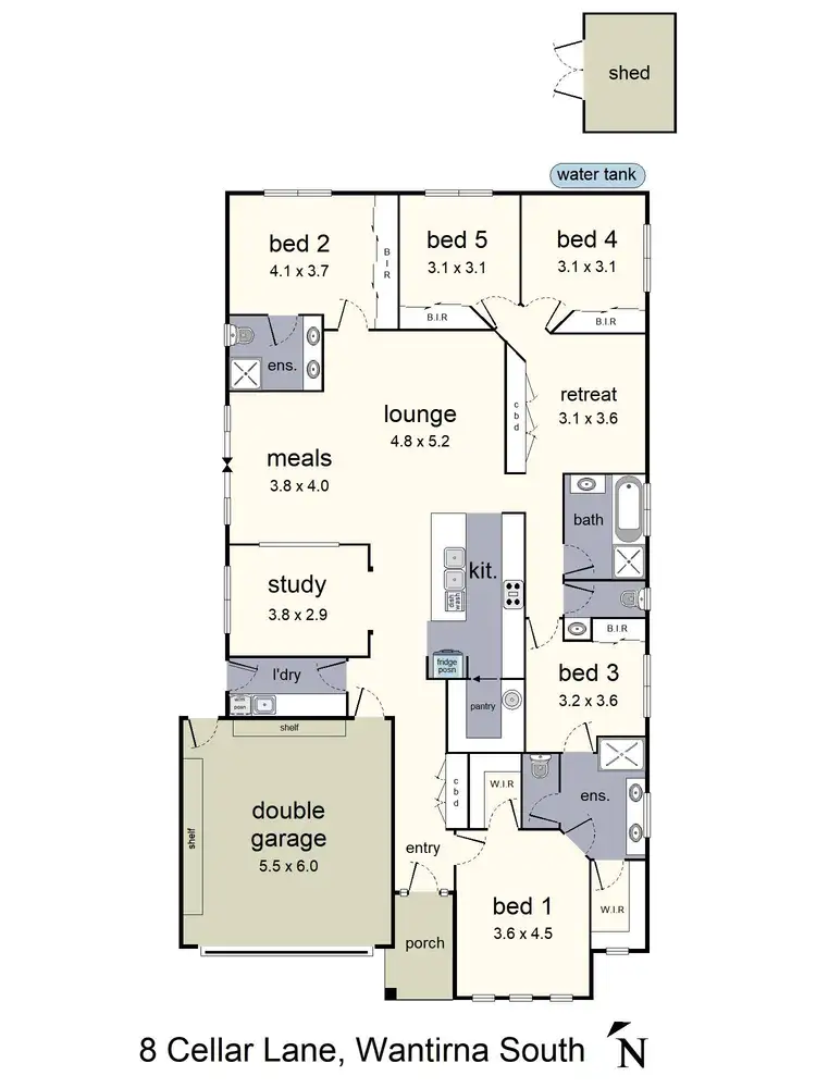 Floorplan of Homely house listing, 8 Cellar Lane, Wantirna South VIC 3152