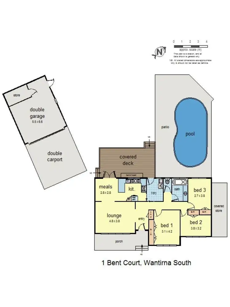 Floorplan of Homely house listing, 1 Bent Court, Wantirna South VIC 3152
