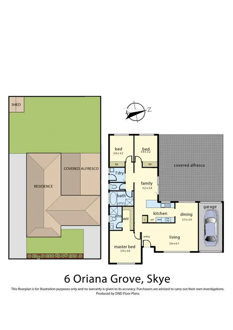Floorplan of Homely house listing, 6 Oriana Grove, Skye VIC 3977