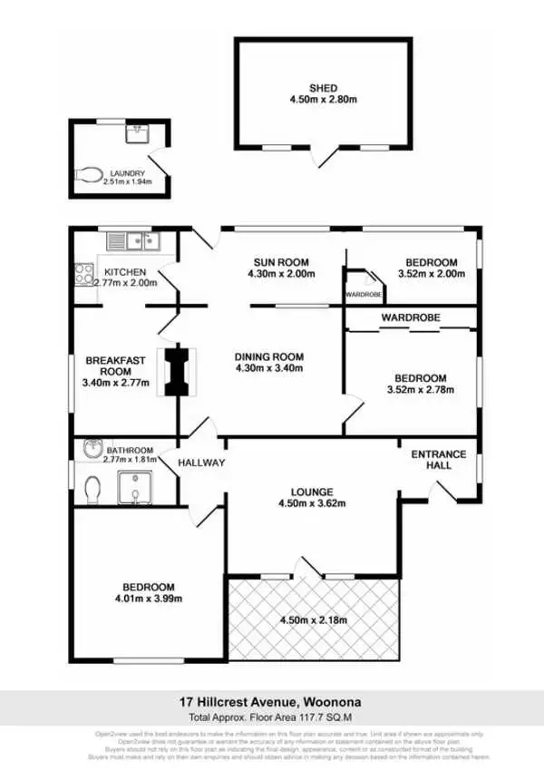 Floorplan of Homely house listing, 17 Hillcrest Avenue, Woonona NSW 2517