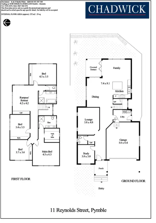 Floorplan of Homely house listing, 11 Reynolds Street, Pymble NSW 2073