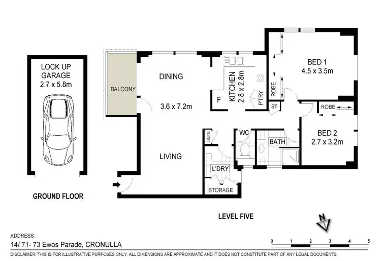 Floorplan of Homely unit listing, 14/71-73 Ewos Parade, Cronulla NSW 2230