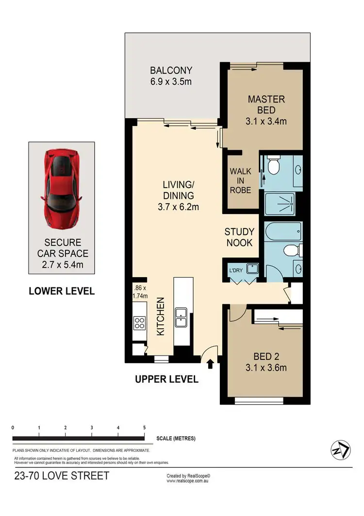 Floorplan of Homely unit listing, 23/70 Love Street, Bulimba QLD 4171