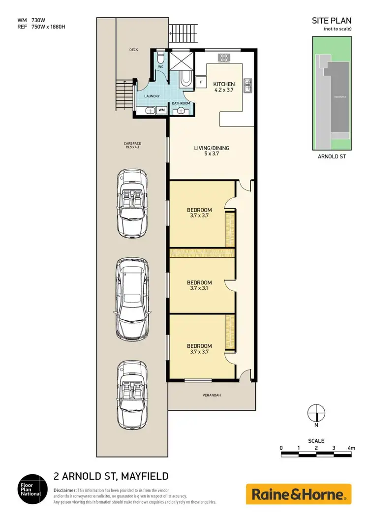 Floorplan of Homely house listing, 2 Arnold Street, Mayfield NSW 2304