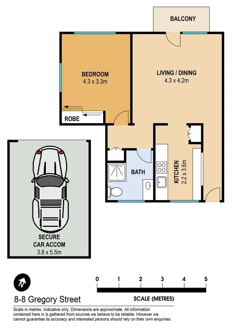 Floorplan of Homely unit listing, 8/8 Gregory Street, Clayfield QLD 4011