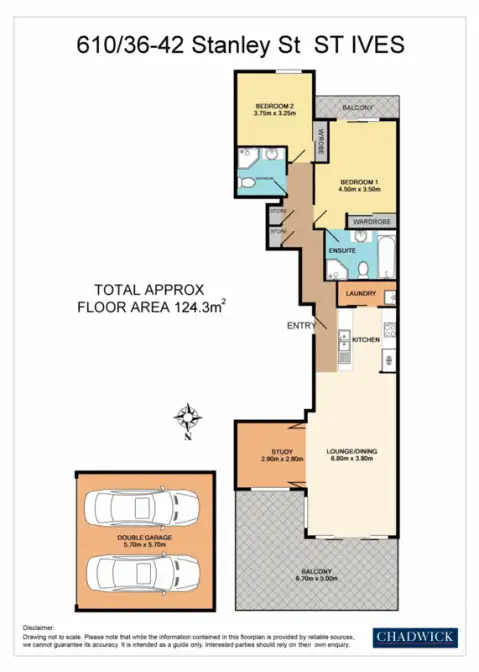 Floorplan of Homely apartment listing, 610/36-42 Stanley Street, St Ives NSW 2075