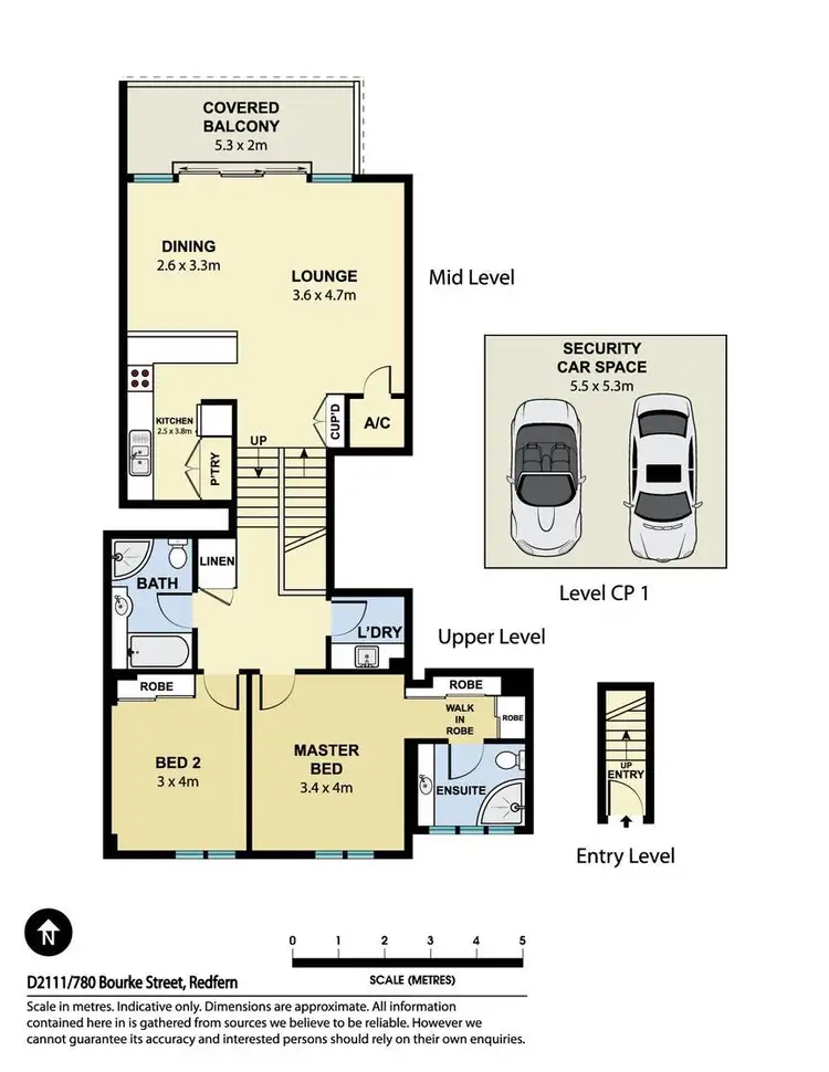 Floorplan of Homely apartment listing, D2111/780 Bourke Street, Redfern NSW 2016