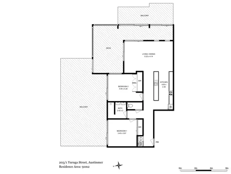 Floorplan of Homely apartment listing, 203/3 Yuruga Street, Austinmer NSW 2515
