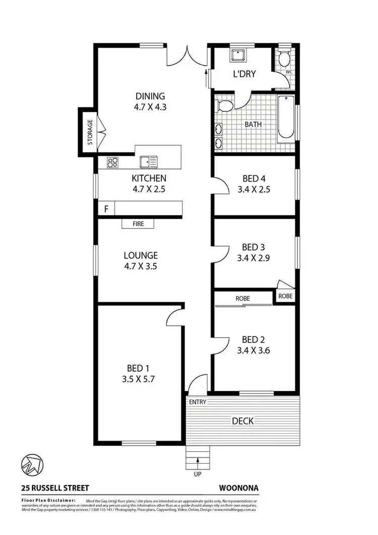 Floorplan of Homely house listing, 25 Russell Street, Woonona NSW 2517