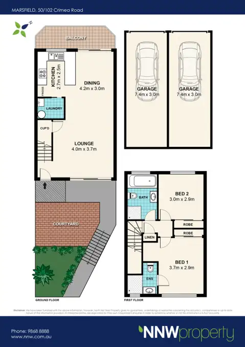 Floorplan of Homely townhouse listing, 50/102 -104 Crimea Road, Marsfield NSW 2122