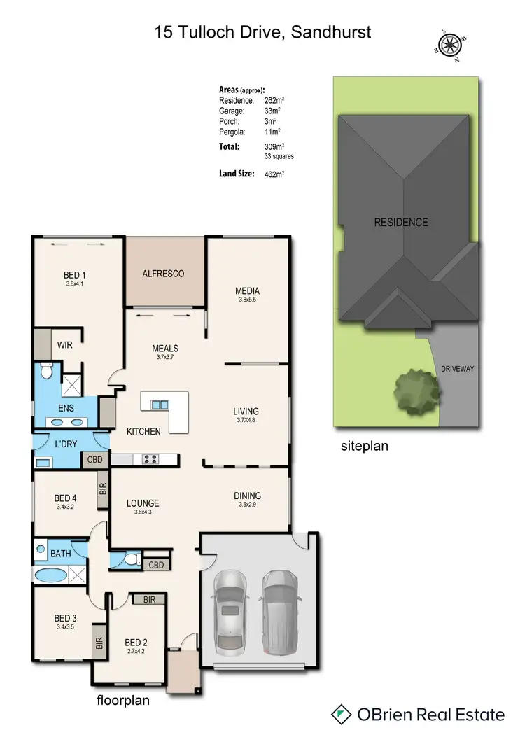 Floorplan of Homely house listing, 15 Tulloch Drive, Sandhurst VIC 3977