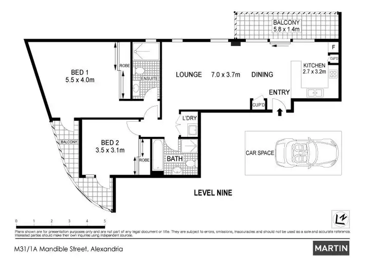 Floorplan of Homely apartment listing, M31/1A Mandible Street, Alexandria NSW 2015