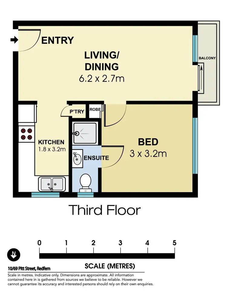 Floorplan of Homely apartment listing, 10/69 pitt Street, Redfern NSW 2016