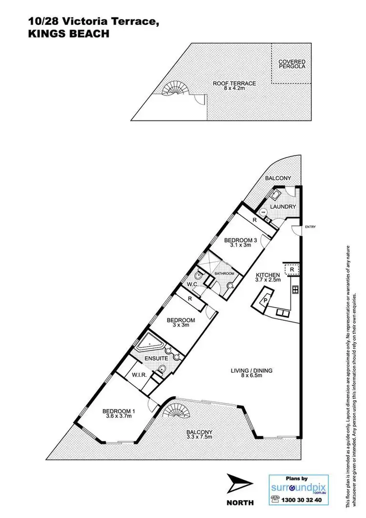 Floorplan of Homely unit listing, Level Penthouse/10/28 Victoria Terrace, Shelly Beach QLD 4551