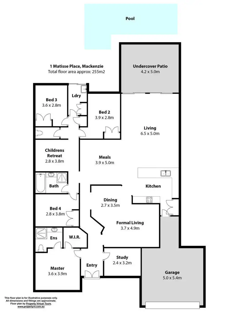 Floorplan of Homely house listing, 1 Matisse Place, Mackenzie QLD 4156