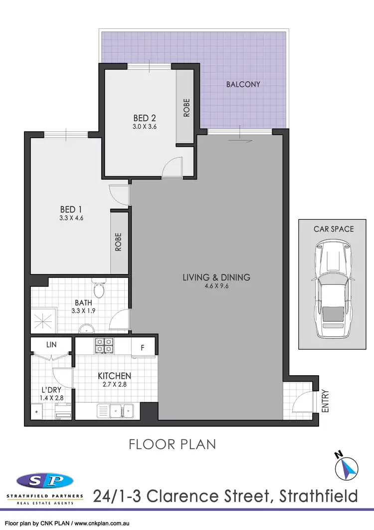 Floorplan of Homely apartment listing, 24/1-3 Clarence Street, Strathfield NSW 2135