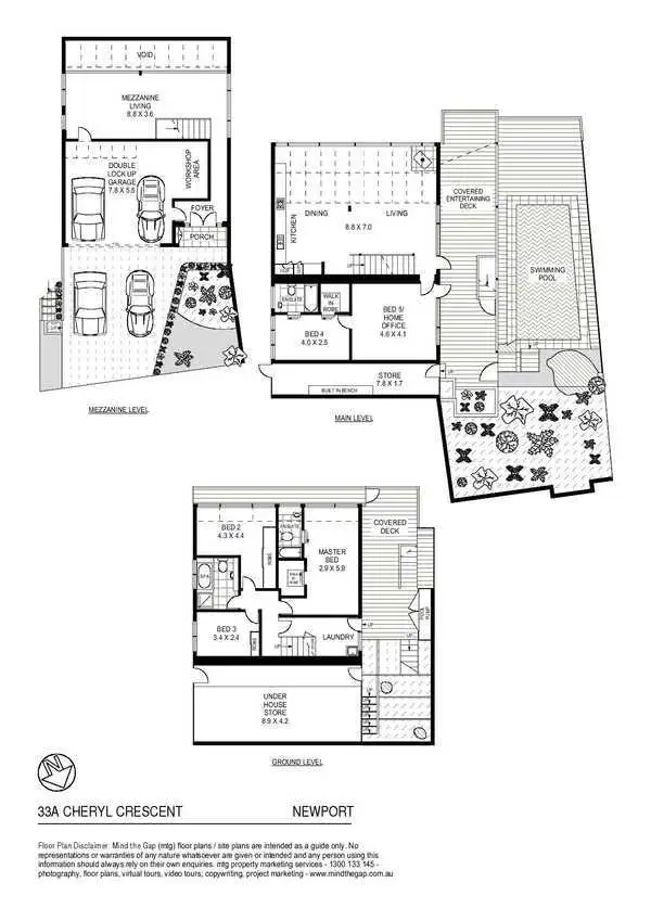 Floorplan of Homely house listing, 33a Cheryl Crescent, Newport NSW 2106