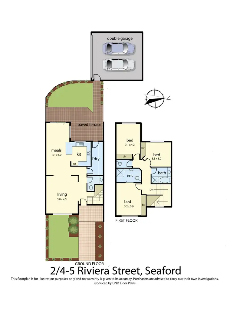 Floorplan of Homely townhouse listing, 2/4-5 Riviera Street, Seaford VIC 3198