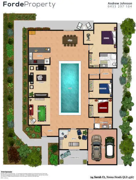 Floorplan of Homely house listing, 24 Sarah Court, Noosa Heads QLD 4567