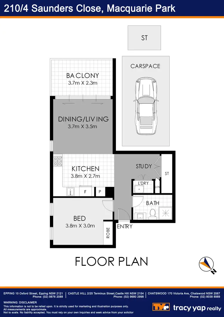 Floorplan of Homely apartment listing, 210/4 Saunders Close, Macquarie Park NSW 2113