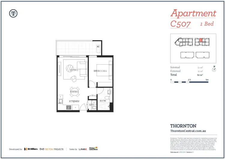 Floorplan of Homely apartment listing, 507/101C Lord Sheffield Circuit, Penrith NSW 2750