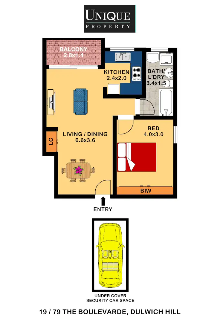 Floorplan of Homely apartment listing, 19/79-81 The Boulevarde, Dulwich Hill NSW 2203