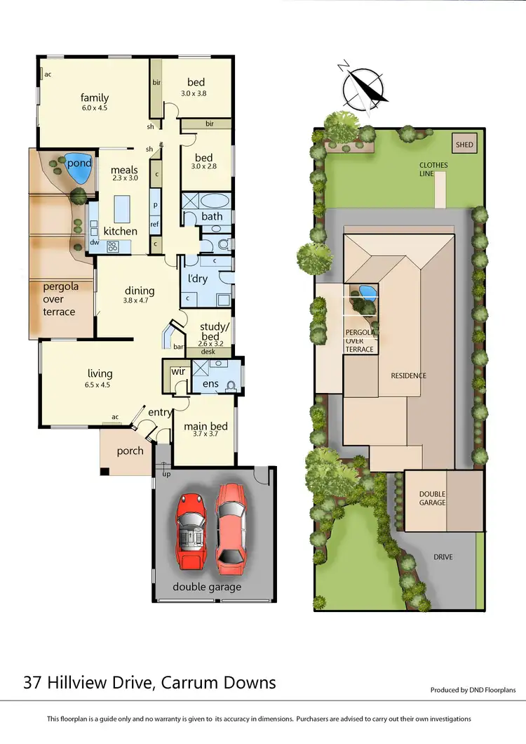 Floorplan of Homely house listing, 37 Hillview Drive, Carrum Downs VIC 3201