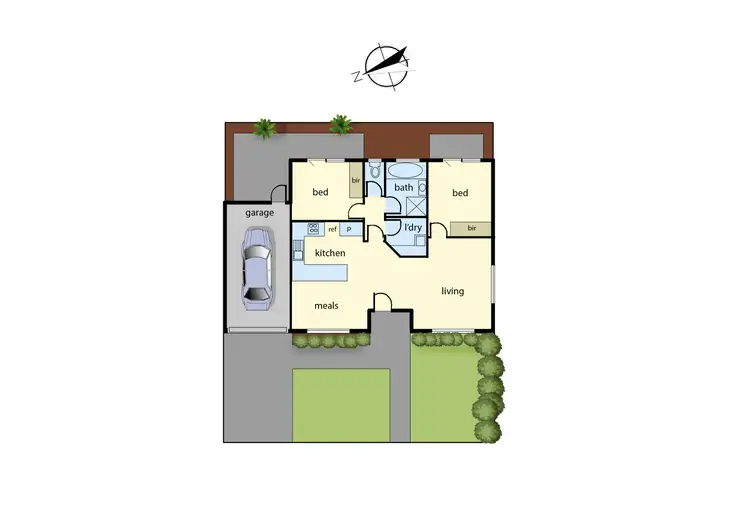 Floorplan of Homely unit listing, 1/97 Hammond Road, Dandenong VIC 3175