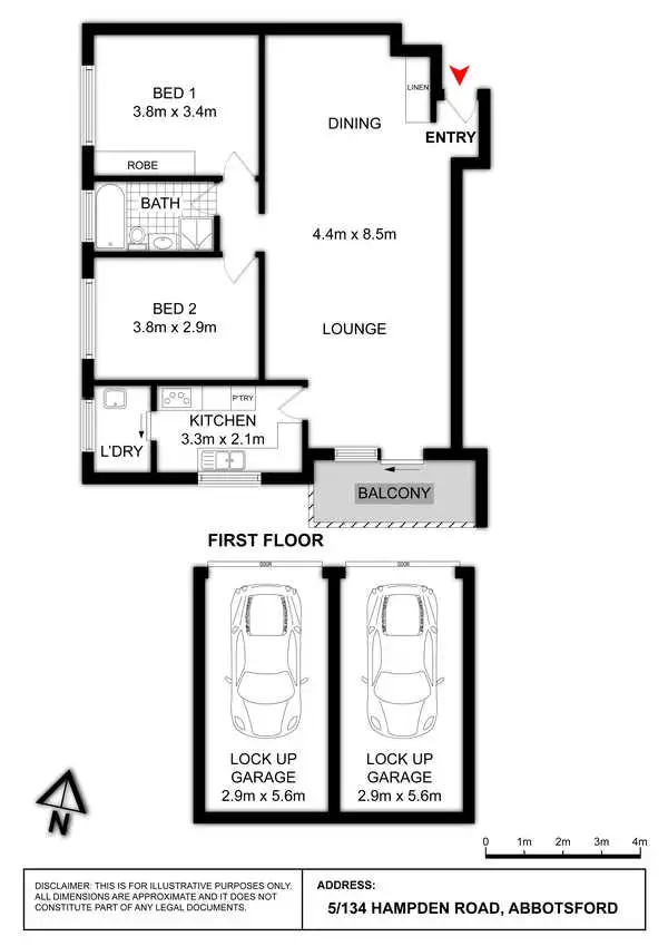 Floorplan of Homely apartment listing, 5/134 Hampden Road, Abbotsford NSW 2046