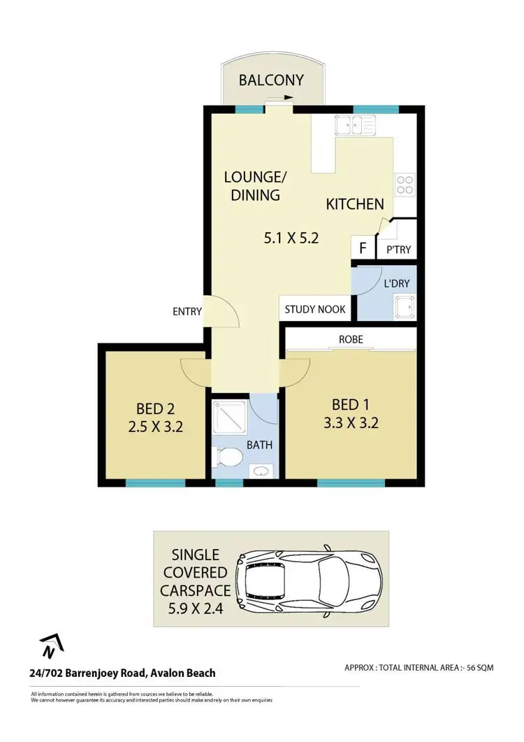 Floorplan of Homely unit listing, 24/702 Barrenjoey Road, Avalon Beach NSW 2107