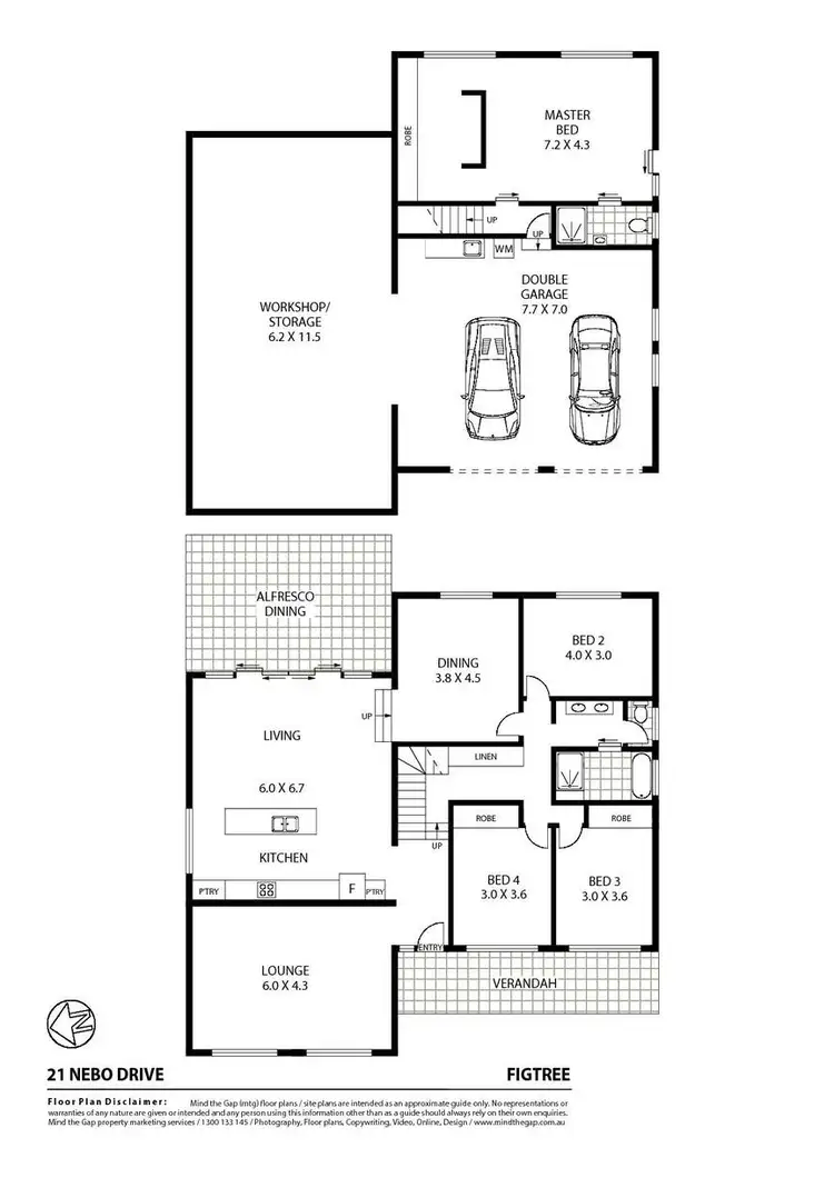 Floorplan of Homely house listing, 21 Nebo Drive, Figtree NSW 2525