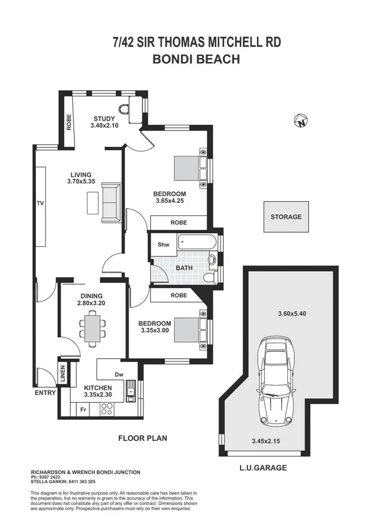 Floorplan of Homely apartment listing, 7/42 Sir Thomas Mitchell Road, Bondi Beach NSW 2026