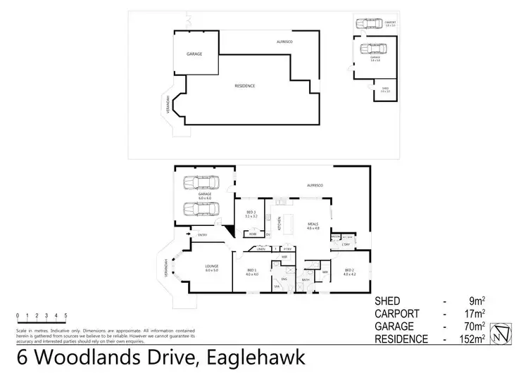Floorplan of Homely house listing, 6 Woodlands Drive, Eaglehawk VIC 3556