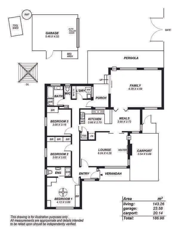 Floorplan of Homely house listing, 1 Bruce Avenue, Rostrevor SA 5073