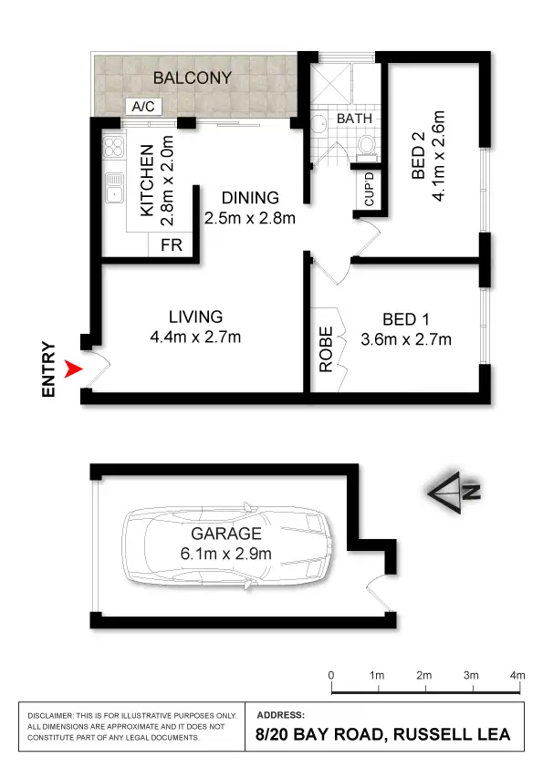 Floorplan of Homely unit listing, 8/20 Bay Road, Russell Lea NSW 2046