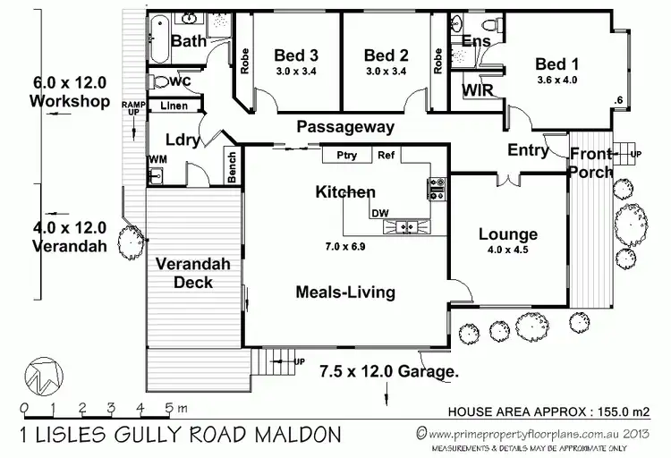 Floorplan of Homely house listing, 1 Lisles Gully Road, Maldon VIC 3463