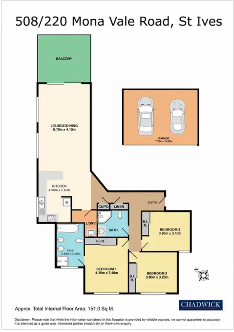 Floorplan of Homely apartment listing, 508/220-222 Mona Vale Road, St Ives NSW 2075