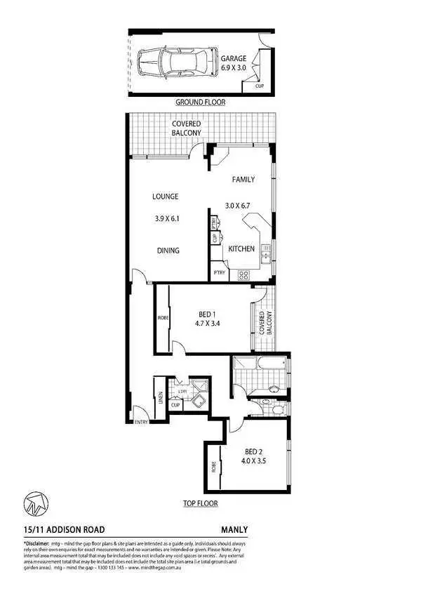 Floorplan of Homely apartment listing, 15/11 Addison Road, Manly NSW 2095